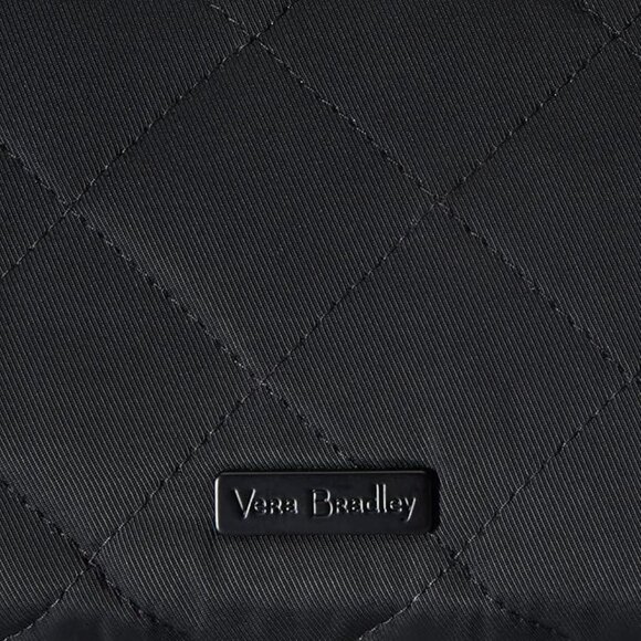 Vera Bradley RFID 3/4 Zip Wristlet – Black Performance Twill – Gunmetal Hardware - Picture 4 of 5